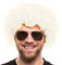 KALUROIL Afro PERÜCKE Lockenkopf Wig Black Afroperücke Lockenperücke Fasching Karneval Unisex 70er Jahre Funky Afro Perücke, One Size（Weiss）