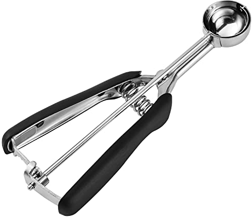 JUNADAEL J Mini Cookie Scoop #100, 2 Teaspoons/ 10 ml (1/3 oz) Cookie Dough Scoop, Cookie Scoops for Baking, Comfortable Grip, Non-Slip