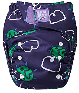 Bambino Mio, revolutionäre wiederverwendbare Windel - Nachhaltige, waschbare, chemiefreie Öko-Stoffwindel für Neugeborene bis ins Kleinkindalter - Woosh Styl