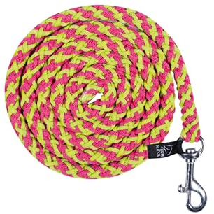 HKM Hobby Horsing Führstrick Pink/Gelb Einheitsgröße