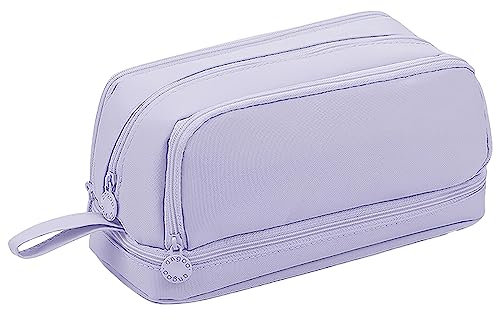 Special Pencil Case, Large Capacity Angoo Pencil Case with Compartments, Cute Aesthetic Pencil Cases for Women Girls Secondary School Supplies (Purple)