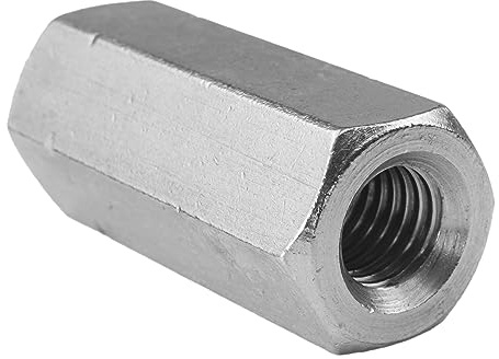 10 Stück Sechskantmuffen M8 x 50 mm V2A | Gewindemuffen metrisches Innengewinde | Verbindungsmuffen | Techtanium