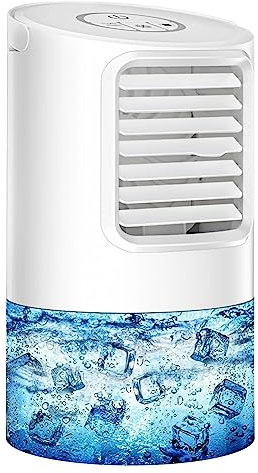Gullermo Ventilador de Aire Acondicionado PortáTil, Mini Enfriador de Aire de 3 Velocidades con Tanque de Agua de 800 Ml, Unidad de Aire Acondicionado PequeñA