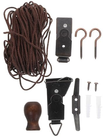 DECHOUS 1 Kit di Cordina per Tende in bambù Accessori per Tende a Pacchetto in bambù Viti Cieche Domestiche Parti di Riparazione per Tende Persiane Corda per Tende Poliestere