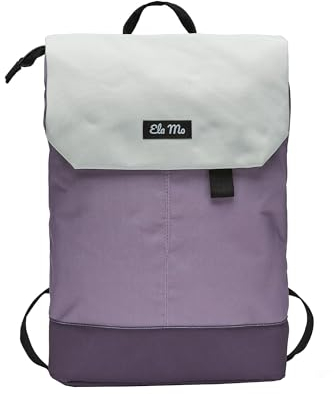 Ela Mo Rucksack Damen - Daypack schön u. durchdacht - Laptop Rucksäcke für Frauen - Anti Diebstahl Tasche für Schule, Uni, Business (Lavender)