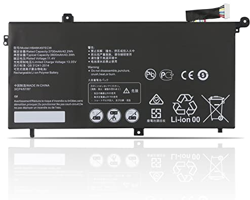 HB46K497ECW Laptop Batería para Huawei Matebook D D15 2018 MateBook D 53010BAJ MateBook D 15-53010BAJ 15.6-Inch i5-8250U MX150 i3-8130U i7-8550U PL-W19 MRC-W00 MRC-W10 MRC-WX0 MRC-W50 MRC-W60 MRC-W70