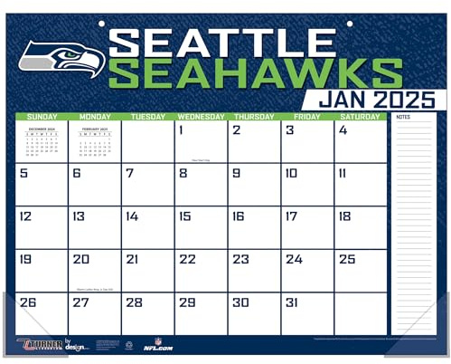 TURNER SPORTS Seattle Seahawks 2025 22x17 Desk Calendar (25998061552)