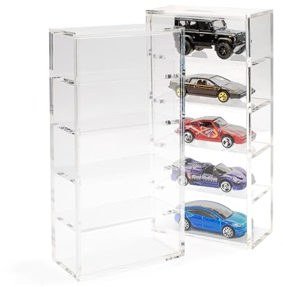 Vitrina expositora para Hot Wheels Loose con 5 Alturas, Expositor Metacrilato para Hot Wheels, Vitrina para Colecciones de Coches Escala 1:64, Hot Wheels Display Case (Loose) ( 1 Unidad)