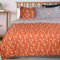 MOONLIGHT20015 King Size Duvet Cover Sets Soft Printed Luxury Bedding Set Brushed Microfiber Duvet Covers with Pillowcases (Rust Flower 230x220 CM)