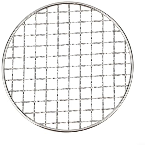 Round BBQ Grill Mesh,Stainless Steel Mesh Barbecue Net Multi-purpose Barbecue Racks Tray Cross Wire Round Steaming Cooling Rack(150MM)