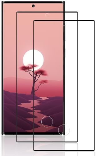Beukei Protector de Pantalla Compatible con Samsung Galaxy S22 Ultra, 2 Piezas Vidrio Templado,[Dureza 9H][Antihuellas][Antiarañazos][Sin Burbujas] Pantalla movil