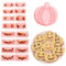 Set di 10 formine per biscotti di Halloween, in plastica 3D, a forma di testa di zucca pressabile, per Halloween, con espressioni sostituibili su entrambi i lati.