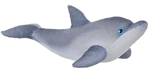 Wild Republic Naturekins Delfin, Kuscheltier, 30 cm, Plüschtier, Füllung besteht aus Naturkautschuk