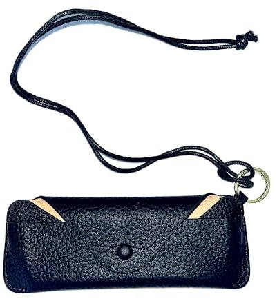 ONEBO Brillenetui, 1 Stück Schwarz Brillentasche, Modische Druckknöpfe Brillenetui Weich, für Sonnenbrillen, Kurzsichtigkeitsbrillen, Lesebrillen - Unisex Brillenetuis