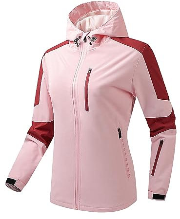 Veste de pluie pour femme - Imperméable et respirante - Veste d'extérieur mi-saison - Veste légère avec capuche - Coupe-vent - Pour la randonnée, les voyages, le trekking, le vélo Poncho