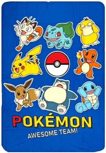Clondo Coperta Plaid Per Bambini, Per Pokemon Fan, Morbido Pile, Idea Regalo Bambino, Gadget, Super Soffice