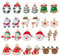 24 Stück Perlen Weihnachten, Weihnachten Charms, Charms Anhänger, Schmuck Anhänger für Weihnachten Ohrringe Armband Halskette Basteln(12 Stile)