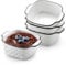 NUTRIUPS 14.5 x 11.5 x 5.5cm Platos de Cerámica para Hornear Juego de 4, 400Ml Platos Cuadrados para Hornear, Platos de Cerámica para Hornear con Asas, Apto para Horno, Freidora de Aire y Microondas