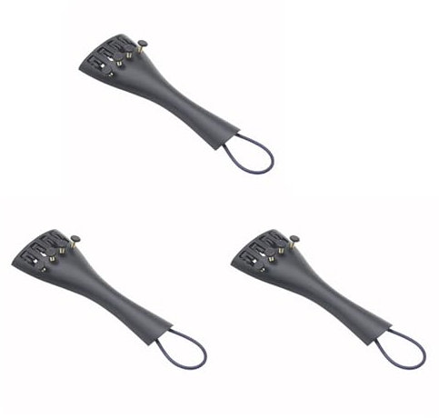 Ohewiiuk 3Stück 3/4 4/4 Violine Geige Saitenhalter Huegel Art mit 3 Stueck Einhaengesaite Tailcord 4 Feinstimmer Aluminiumlegierung Strong
