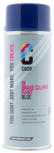 CROP Bremssattellack - Spraydose Blau 400 ml – Hitzebeständig bis 300°C – Hochglanz – Kratzfest – Chemikalienbeständig – Für Auto Motorrad