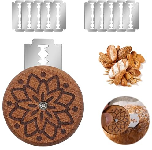 1 Stück Bäckermesser, Brotklinge Brot Einschneidemesser Rundbrotmesser Brot Ritzmesser 4,6 X 0,8 Cm Diy-Brotmuster (10 Klingen) für Backbegeisterte zum Schneiden von Kuchen Pizza Baguettes