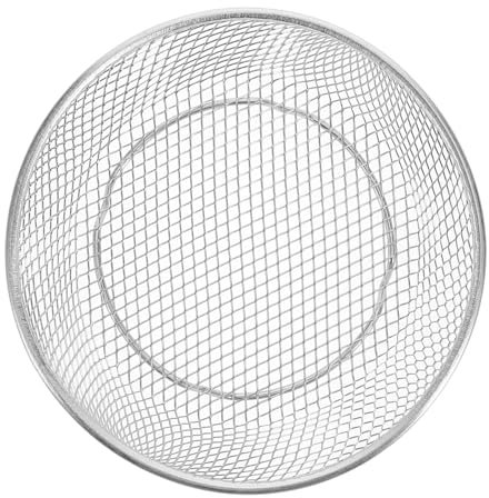 Yardwe Cesta De Freír Redonda para Freidora De Aire Accesorios De Acero Inoxidable Rejilla para Hornear Bandeja para Tocino para Asar Brochetas De Carne Horno