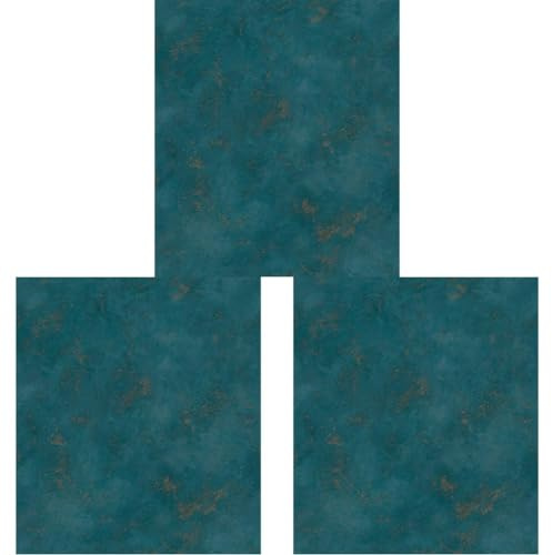 Rasch Tapeten Vliestapete (universell) Türkis 10,05 m x 0,53 m Finca 417098 (Packung mit 3)