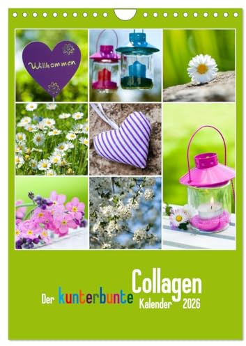 Der kunterbunte Collagen Kalender (Wandkalender 2026 DIN A4 hoch), CALVENDO Monatskalender: Farbenfrohe Collagen rund ums Jahr (CALVENDO Natur)