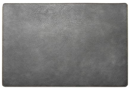 CEHJZQRPL Tovagliette Tovagliette, Tovagliette in pelle, confezione da 2, impermeabili, antiolio, effetto legno, 45x32 cm, multicolore(Grey)