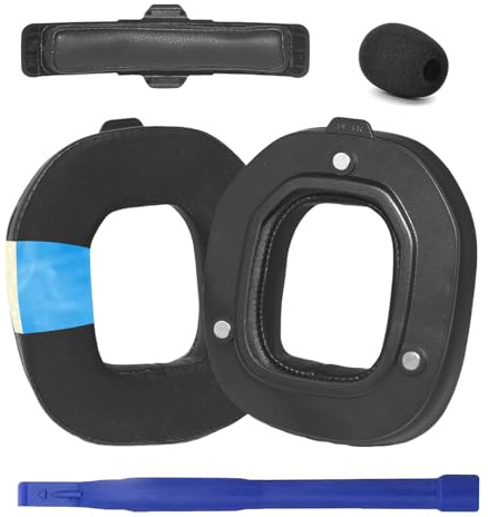 Aiivioll Astro A50 Gen 4 Mod Kit – Kühlgel-Protein-PU-Leder-Ohrpolster, rutschfester Kopfbügel-Ersatz für Logitech G Astro A50 Gen 4 Headset – verbesserter Komfort (schwarz)