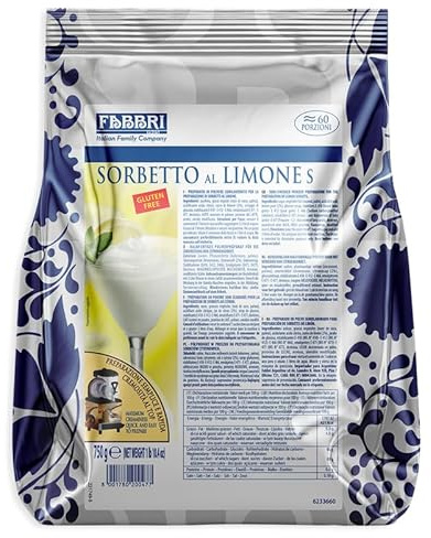 Selezione di Preparati in Polvere per Crema Fredda al Caffe, allo Yogurt e al Fior di Latte e Sorbetto al Limone per fabbri 750g [GUSTO A SCELTA] (Sorbetto Limone 750g)