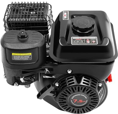TCICOP 7,5 PS 4 Takt Benzinmotor 212CC, Gokart 2cm Welle Motor Benzin 3600 U/min Manuell Vertikal Benzinmotor 3.6L Großer Kraftstofftank, Luftgekühlt, Geeignet für Pumpen, Mini-Bodenfräsen