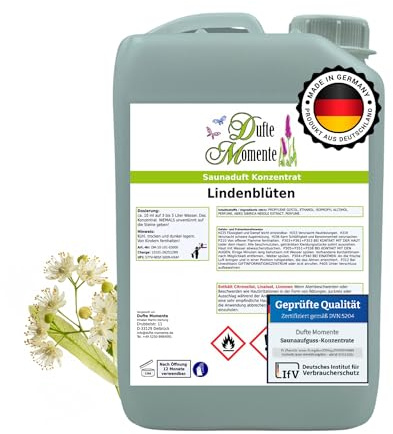 Dufte Momente Saunaaufguss-Konzentrat Lindenblüten – 3 Liter – mild & blumig – konzentriert & ergiebig – zertifizierte Profi-Qualität – vegan & Made in Germany