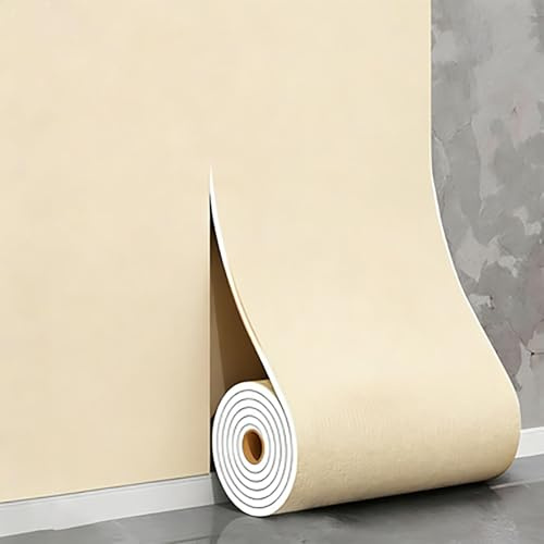 Generisch Selbstklebende Isolier-Tapetenrolle - Dämmtapete - 5mm Schaumstoff Wandpaneele Wärmedämmung/Wasserfest/FeuchtigkeitsbestäNdig für Küche, Wandverkleidung Innen,Beige,50cmx3m
