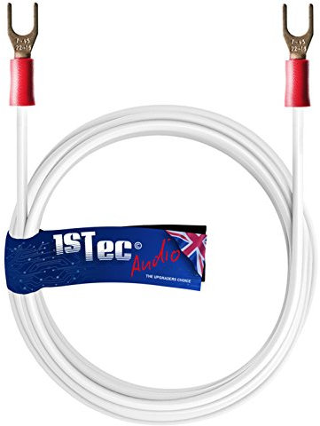 1STec 7m Turntable Record Player Earth Grounding Wire to Stop Feedback Humming or Buzzing Hum (7 Metre, White)