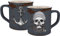 Tasse Sailor Skull Emaille-Optik, Blau