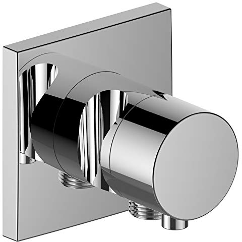 Keuco IXMO Armatur 59557, 2-Wege Ab- und Umstellventil mit Schlauchanschluss und Brausehalter, Unterputz, Griff Comfort, Farbe: Aluminium-Finish - 59557171202