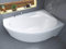 BADLAND Badewanne Original Weiß Acryl Wanne Eckbadewanne MAREA 160x100 Links KOMPLETTSET SET mit Weiß Acrylschürze + Füßen und Exklusive Chrom Automatik Ablaufgarnitur Made in EU 4in1
