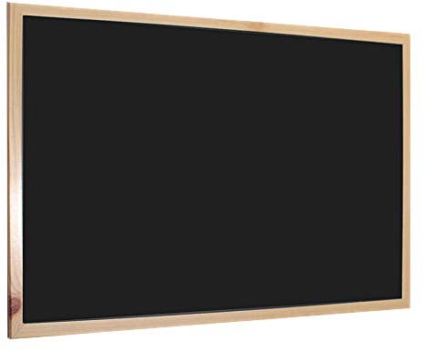 H HANSEL HOME - Blackboard, Kreidetafel mit Holzrahmen für Schule, Wohnung und Büro - 60X40 cm