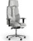 KULIK SYSTEM Ergonomischer Bürostuhl - Komfort & Verstellbarer Stuhl mit Rücken- & Lendenwirbelstütze |Patentiertes Rücken- & Nackenschmerzlinderungsdesign| Business Eco Leder - Weiß Design