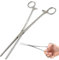 Panther Surgical Stainless Steel 4'' 6'' 8'' 10'' 12'' Straight or Curved Unhooking Pliers Line Cutters Sea Fly Carp Fishing Forceps (Straight, 10'')