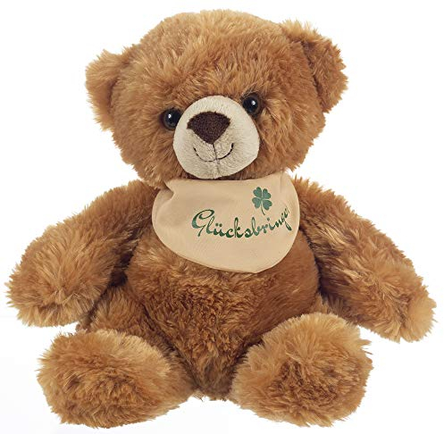 Uni-Toys - Teddybär mit Halstuch Glücksbringer - 25 cm (Höhe) - Plüsch-Bär, Teddy - Plüschtier, Kuscheltier