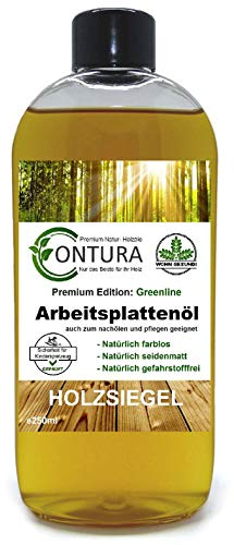 250ml Contura Arbeitsplattenöl Greenline Holzpflegeöl Holzpflege Holzöl Tisch Arbeitsplatten Möbelöl Holzschutz nachölen auffrischen pflegen Holzpflegeset Pflegemittel