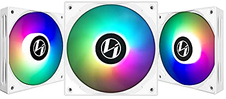 Lian-Li ST120 RGB PWM Lüfter, paquete de 3er inkl. controlador - 120 mm, weiß, blanco