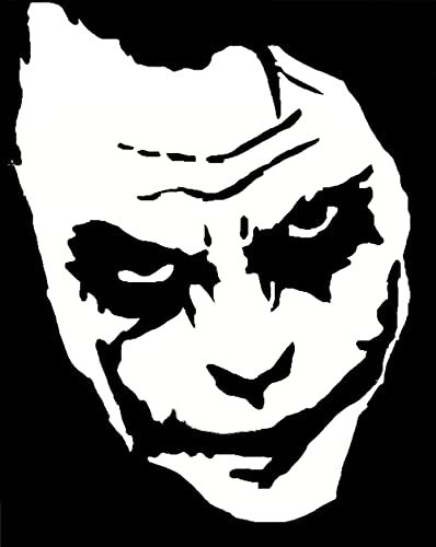 PJ4U 10 x 8 CM Approx Batman Joker Bumper Sticker Vinyl Car Sticker Decal White