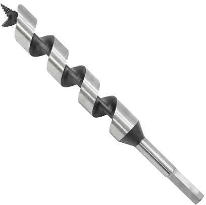 LDEXIN 1 Inch Diameter Wood Auger Drill Bit, 9 Inch (230mm) Length Ship Auger Bit Wood Hole Cutter for Hardwood, Softwood