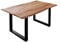 SAM Baumkantentisch 140x80cm Mailand, Sheesham-Holz naturbelassen, Esstisch mit echter Baumkante, massiver Esszimmertisch mit U-Gestell Mattschwarz, Tischplatte 26mm
