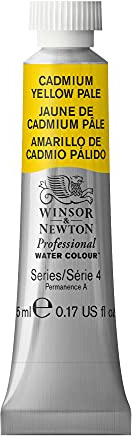 Winsor & Newton Professional Watercolour Paint, Artist Quality, Finest Pigments, Cadmium Yellow Pale, 5ml Tube