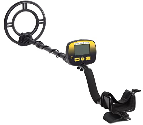 Maclean MCE995 Hunter Metalldetektor mit Wasserdichter Suchspule und LCD Display DISC-Modus Metallsuchgerät Pinpoint Drahtlos Batteriebetrieben (Metalldetektor)