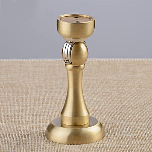 FREEDL Messing Antik Türstopper Magnetisch Wandmontage Türfeststeller Magnet mit Schrauben Installieren Türstopper Boden Türpuffer Gebürstetes Door Stopper für Büro, Home, Schlafzimmer, 3Pcs